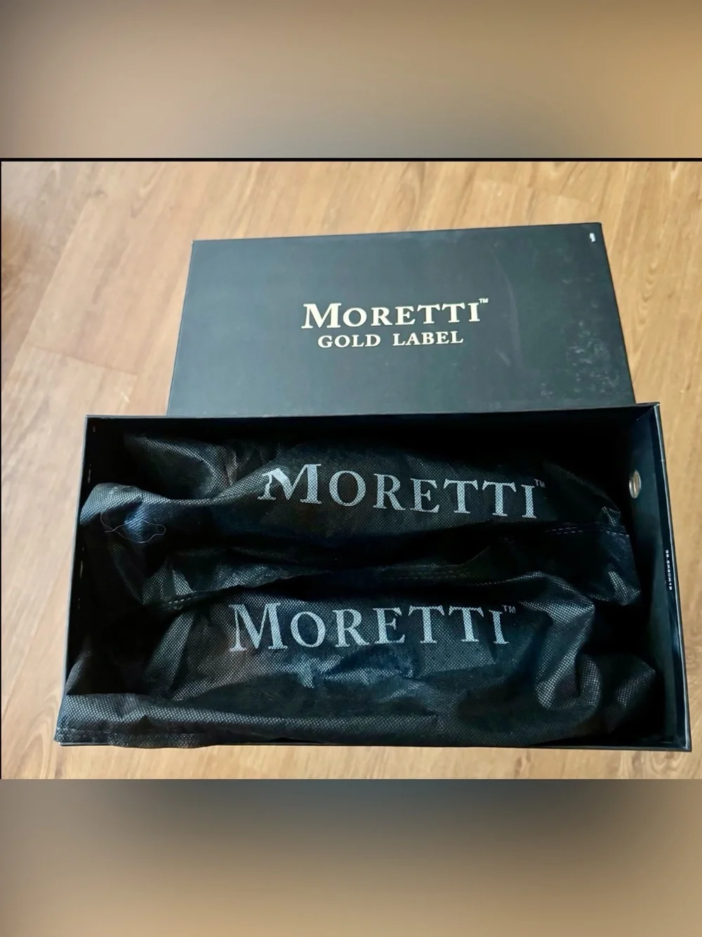 Moretti Gold Label Ashland II Light Blue Knit Leather Wingtip Oxfords 7.5D NWT